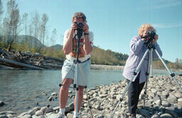 Gladys McNabb and Claude Dorion in a promotional shot for Continuing Education photography classes.