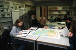 Geography students in lab.